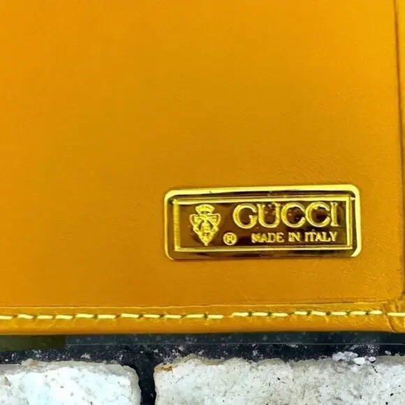 Vintage Gucci Logo Canvas & Leather Long Wallet - Authentic  EUC - Picture 4 of 10